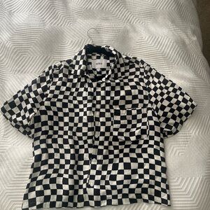 Black and White Checkered Women’s Shirt
